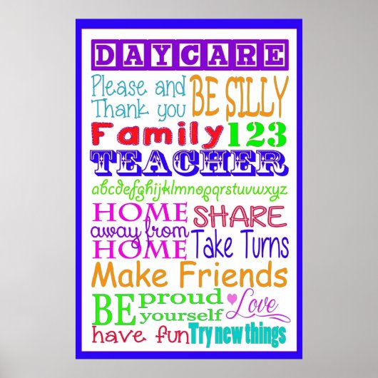 Dagverzorgingssubstraat Poster (Voorkant)