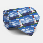 Dagvuurtoren met Uitzicht in de oceaan Stropdas (Opgerold)