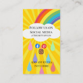 dagzonnige zomer buiten kinderdagverblijf visitekaartje (Achterkant)