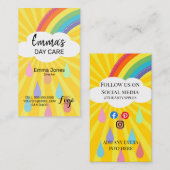 dagzonnige zomer buiten kinderdagverblijf visitekaartje (Voorkant / Achterkant)
