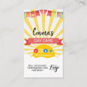 dagzonnige zomer buiten kinderdagverblijf visitekaartje (Voorkant)