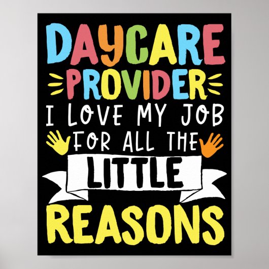 DagzorgleverancierIk hou van mijn werk voor al het Poster (Voorkant)