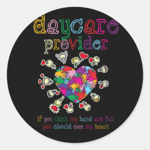 Dagzorgverlener Kinderopvang Stuurleraar Ronde Sticker