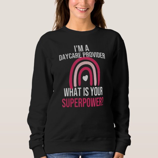 Dagzorgverlener Superpower Kinderzorgwerker Appre Trui (Voorkant)