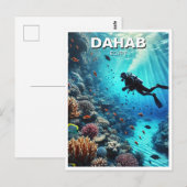 Dahab Egypt Scuba Diver Briefkaart (Voorkant / Achterkant)