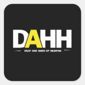 DAHH LOGO VIERKANTE STICKER (Voorkant)