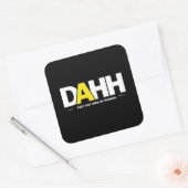 DAHH LOGO VIERKANTE STICKER (Envelop)