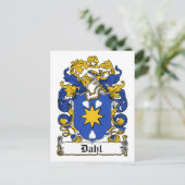 Dahl Family Crest Briefkaart (Staand voorkant)
