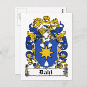 Dahl Family Crest Briefkaart (Voorkant / Achterkant)