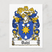 Dahl Family Crest Briefkaart (Voorkant)