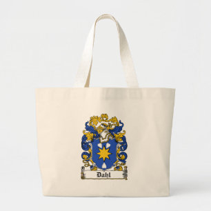 Dahl Family Crest Grote Tote Bag