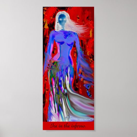 Dahla Feeling Blue Poster (Voorkant)