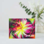 Dahlia Abstracte Bloem Dankkaart Briefkaart (Staand voorkant)