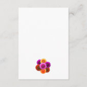 Dahlia Autumn Floral Wedding Accommodatie Informatiekaartje (Achterkant)