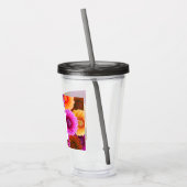 Dahlia Autumn Floral Wedding Acryl Drinkbeker (Links)