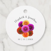 Dahlia Autumn Floral Wedding Bedankjes Labels (Achterkant)