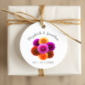 Dahlia Autumn Floral Wedding Bedankjes Labels