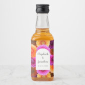 Dahlia Autumn Floral Wedding Likeurfles Etiket (Voorkant)