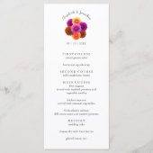 Dahlia Autumn Floral Wedding Menu (Voorkant)