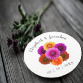 Dahlia Autumn Floral Wedding Ronde Kartonnen Onderzetter