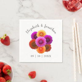 Dahlia Autumn Floral Wedding Servet