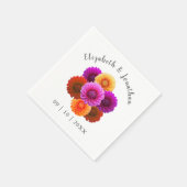 Dahlia Autumn Floral Wedding Servet (Hoek)
