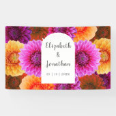Dahlia Autumn Floral Wedding Spandoek (Horizontaal)