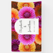 Dahlia Autumn Floral Wedding Spandoek (Verticaal)