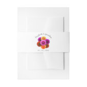 Dahlia Autumn Floral Wedding Uitnodigingen Wikkel (Voorkant Voorbeeld)