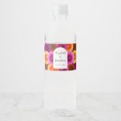 Dahlia Autumn Floral Wedding Waterfles Etiket (Voorkant)