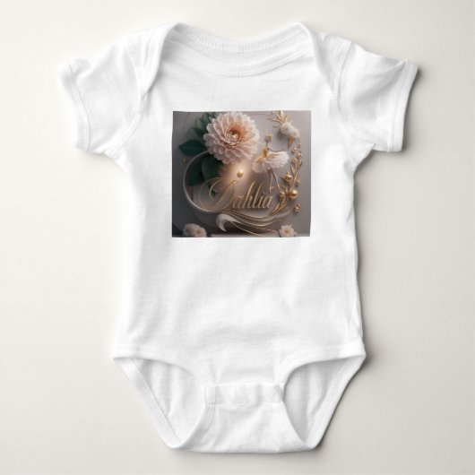 Dahlia Ballet Bloom Bloem Kunst Design Romper (Voorkant)