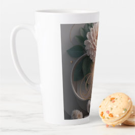Dahlia Ballet Bloom Bloem Kunstontwerp Latte Mok