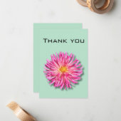 Dahlia Bedankt kaart Notitiekaartje (Voorkant / Achterkant in situ)