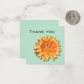Dahlia Bedankt kaart Notitiekaartje (Voorkant / Achterkant in situ)