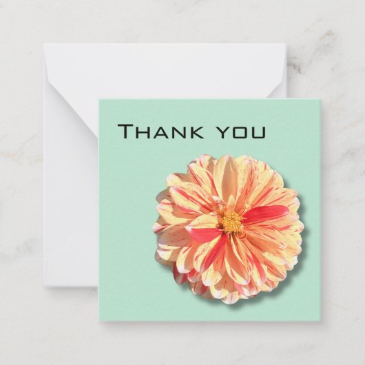 Dahlia Bedankt kaart Notitiekaartje (Voorkant)