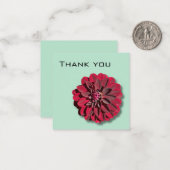 Dahlia Bedankt kaart Notitiekaartje (Voorkant / Achterkant in situ)