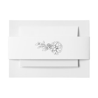 Dahlia Belly Band Uitnodigingen Wikkel