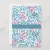 Dahlia bloeit meisje baby shower uit te nodigen 35 kaart (Achterkant)