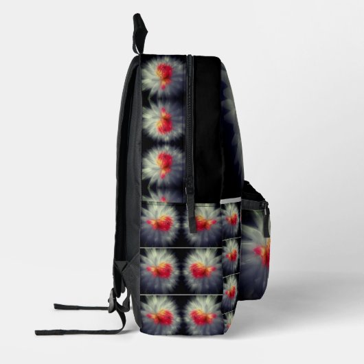 Dahlia bloem gedeeltelijke kleur gepersonaliseerd bedrukte rugzak (Links)