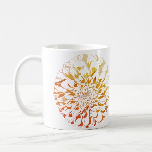 Dahlia bloem klassieke mok (Links)
