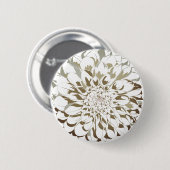 Dahlia Bloem Knop Ronde Button 5,7 Cm (Voorkant /achterkant)