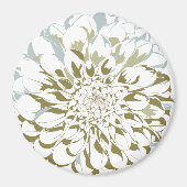 Dahlia bloem koelkastmagneet magneet (Voorkant)