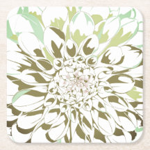 Dahlia bloem papier coaster set