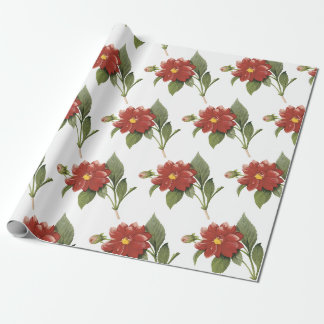 Dahlia Bloem Patroon Cadeaupapier