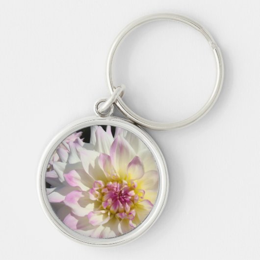 Dahlia Bloem Sleutelhanger Voeg uw test custom (Voorkant)