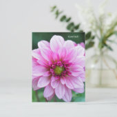 Dahlia bloem. Succes Feestdagenkaart (Staand voorkant)