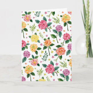 Dahlia Bloem Waterverf Kaart