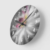 Dahlia bloem zwart en wit ronde klok (Hoek)