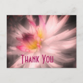 Dahlia Bloem Zwart Wit Bedankkaartje Briefkaart (Voorkant)