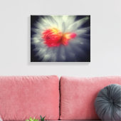 Dahlia Bloem Zwart-wit Gedeeltelijk Canvas Afdruk (Insitu (Woonkamer))